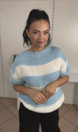 Sweter Fully błękitny